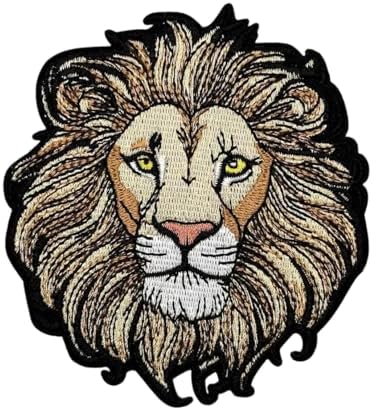 3.5" Lion Iron On Patch - Embroidered Zoo Applique Iron On Sew On Patches for Holes, Clothing, Jeans, Hat, Backpacks, Clothes image 5