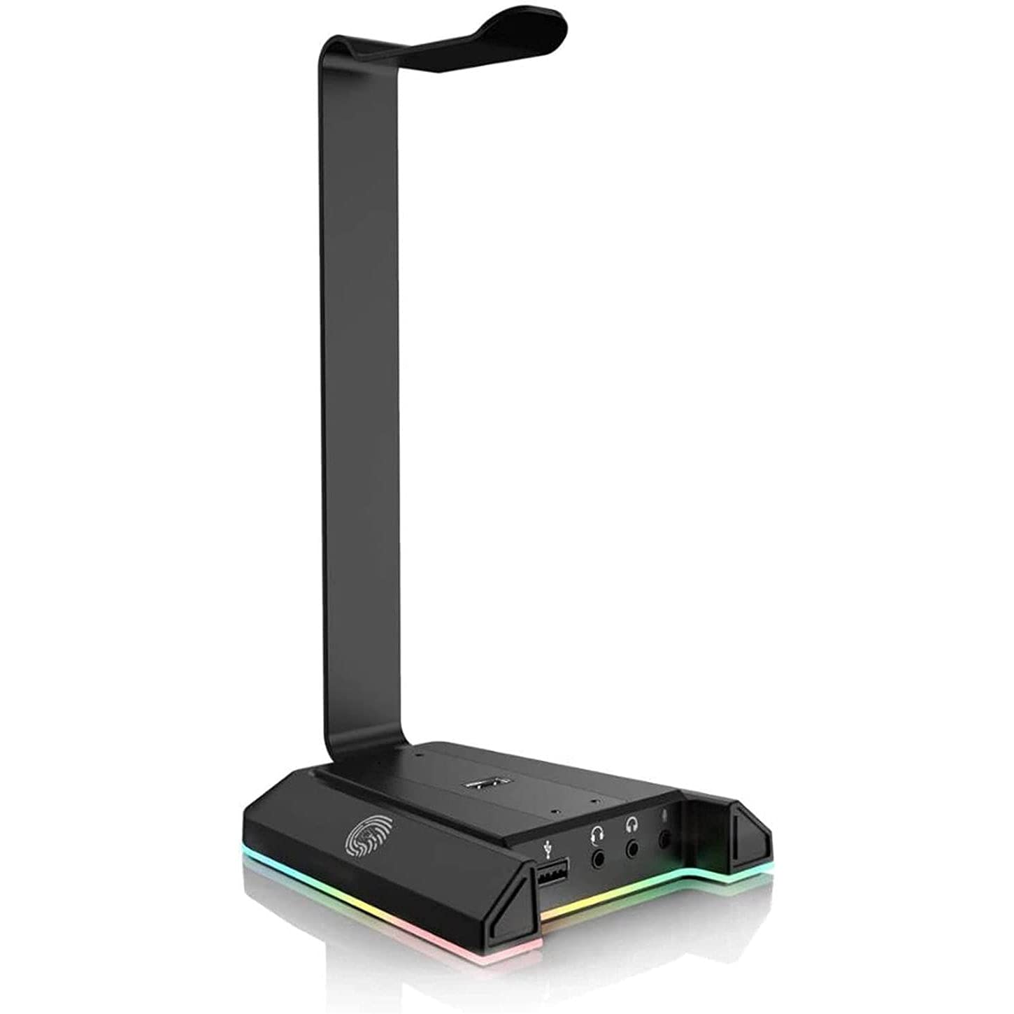 RGB Headphone Stand Gaming Headset Holder with 7.1 Surround/2 USB and 3.5mm Ports Sturdy Stable Compatible with All Standard Sized Headsets