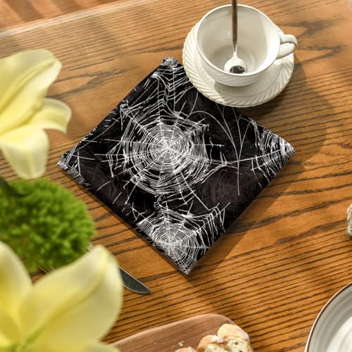 Servilletas de Tela Halloween Horaldaily 18 x 18 in, Negra x6 miniatura 6