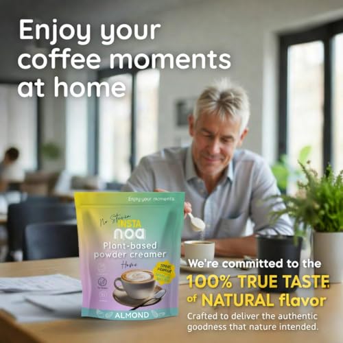 NOA Powder Coffee Creamer, Almond, No Stevia Dairy-Free, 12.3 Oz — view 5