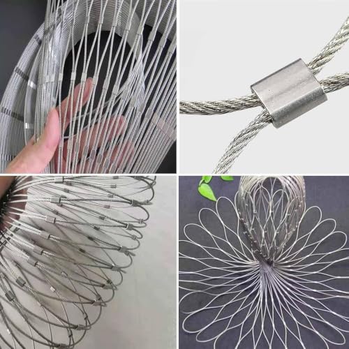 Evite caídas con la red de seguridad de acero inoxidable resistente para balcones 5