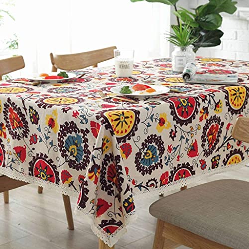 Nappe dentelle coton lin de qualité supérieure au style rétro