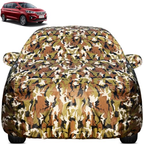 Image of Pivalo Car Body Cover for Maruti Ertiga All Model & Years (2012-2024) 100% Waterproof with Mirror Pockets, Triple Stitched Dustproof Heat Resistant UV Protection (Military /Jungle /Camouflage)