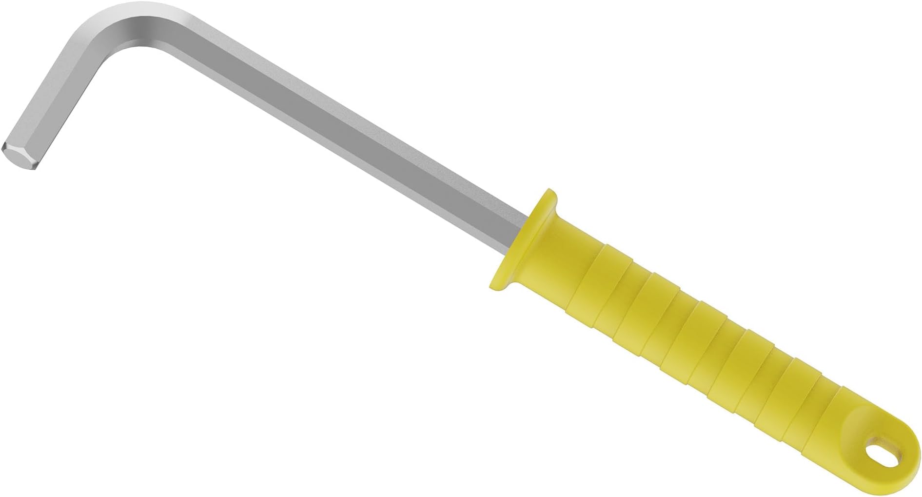 12mm Hex Key Allen Wrench, Internal Hexagonal Wrench, L Shaped Long Arm CR-V Repairing Tool with Yellow Plastic Handle