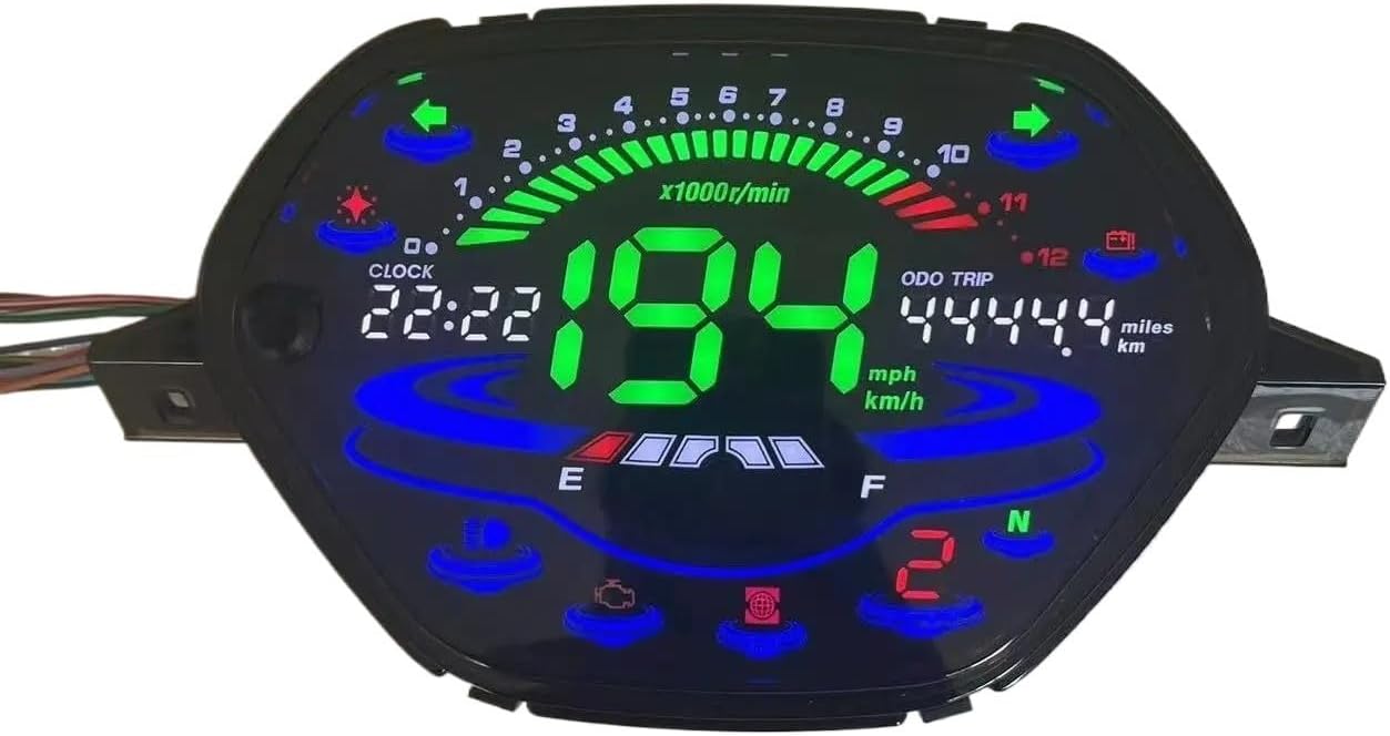 Motorcycle Odometer Gauge for Wave for Al&PHA 100 EX5 for Class1 CX DX Motorcycle Full Digital Meter Odometer Tachometer Tachometer