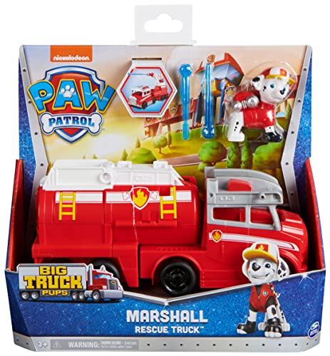 Paw Patrol Pat' Patrouille BIG Truck Pups - Camion + Figurine Marcus - Rejoins Pat' Patrouille Mission Camion avec Marcus & V?hicule 22 Cm - Lance-Projectile Jouet Enfant 3 Ans +