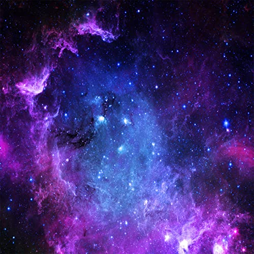 Galaxy Upholstery Fabric by The Yard,Purple Blue Universe Starry Sky Reupholstery Fabric for Chairs,Outer Space Fabric for Outdoor and Home DIY Projects,2 Yards,(L184*W150cm) Blue Purple