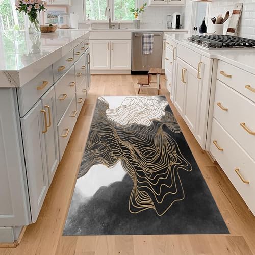 Tapis de cuisine devant évier 80x190 cm lavable en microfibre
