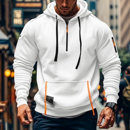 Men's Hoodie Casual Long Sleeve 1/4 Zipper Pullover Sweatshirts3