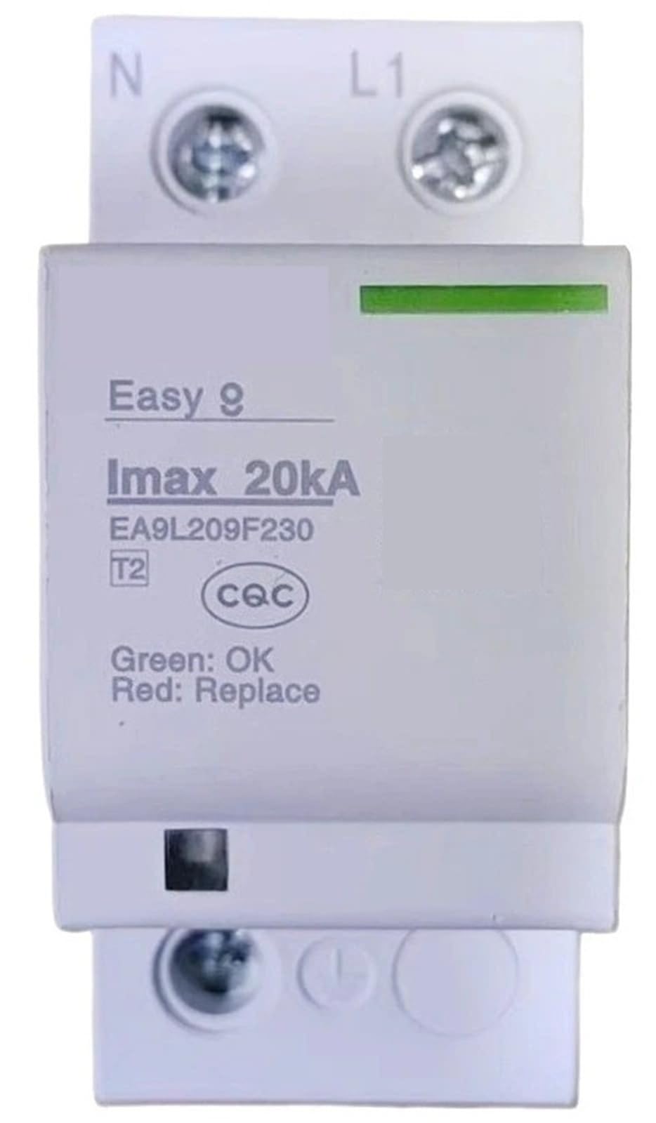 Protector contra sobretensiones EA9L 1P+N 20KA/40KA Clase Fija T2