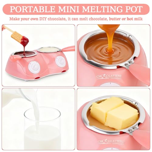 Máquina para derretir chocolate rosa de doble olla eléctrica miniatura 5