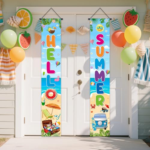 Panneau décoratif Hello Summer pour porche et jardin ambiance plage