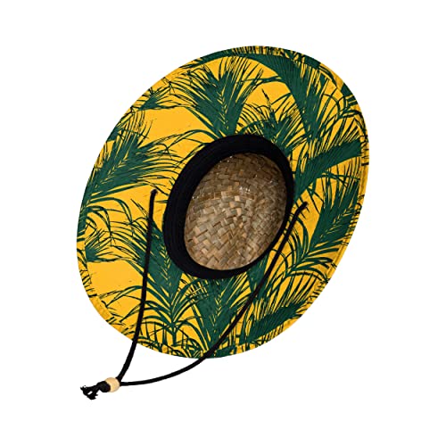 Image of FOCO Men's NCAA College Team Logo Floral Straw Sun Hat