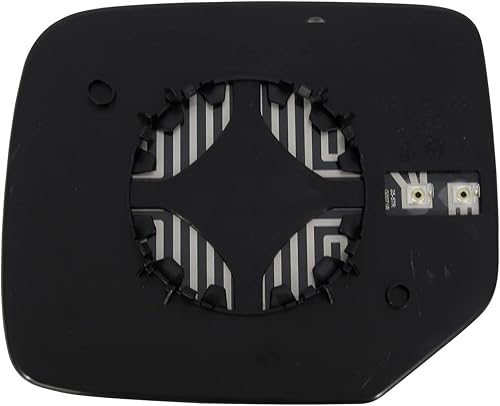 Miniatura 2 de Montaje de cristal del espejo lateral del pasajero con placa de respaldo de plástico calentada compatible con Honda Pilot 2009-2015