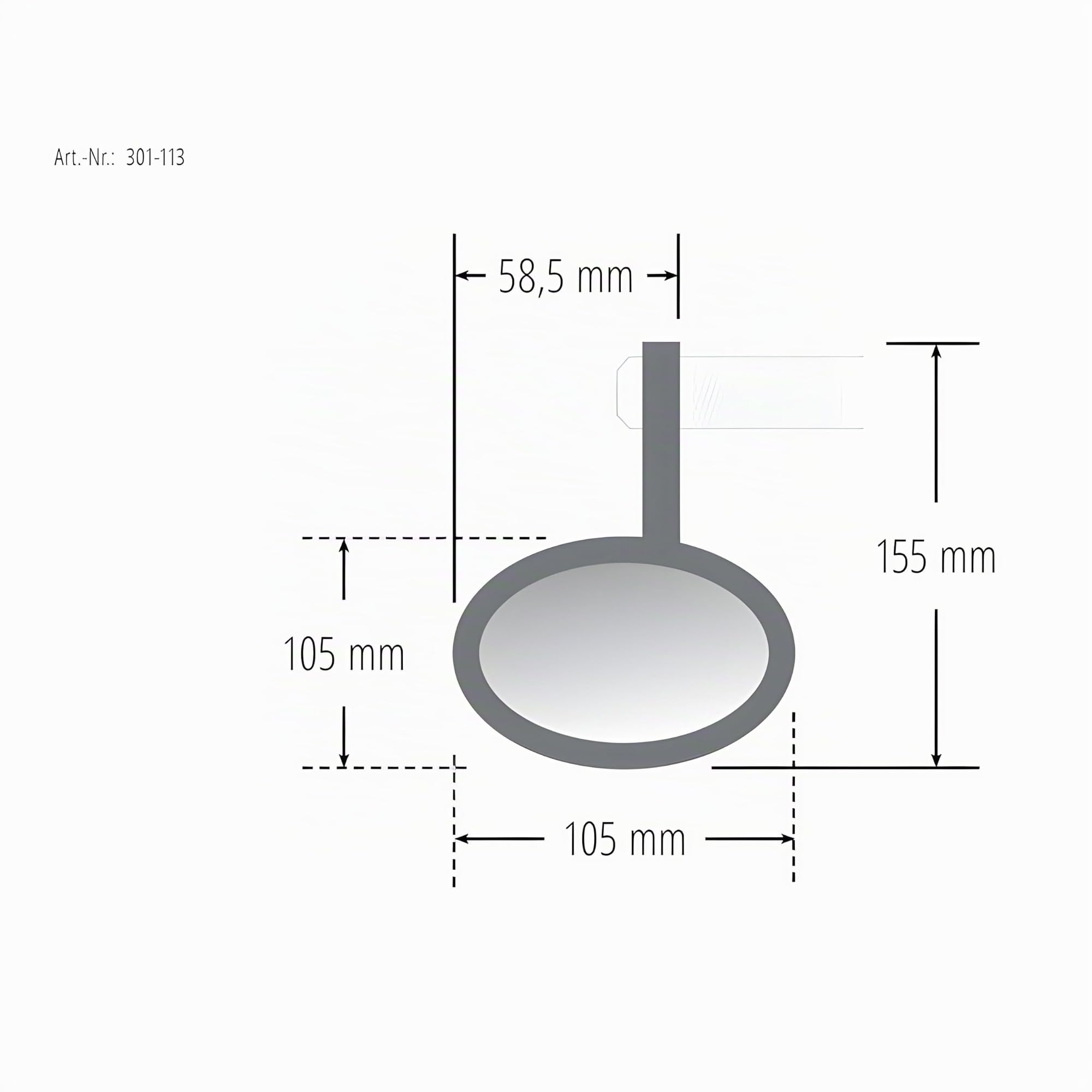 Lenkerendenspiegel Highsider Iron Cross chrom