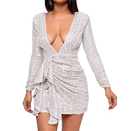 Robe de soirée rouge à manches longues pour briller lors de vos fêtes