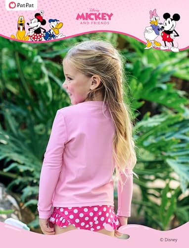 Image of Disney Frozen Elsa Stitch Marvel Toddler Girl Two Piece Long Sleeve UPF50+ Swimsuit Rashguard Sets Bathing Suit