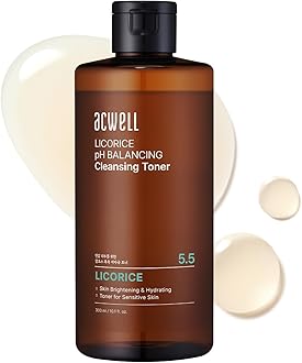 Licorice pH Balancing Korean Toner for Cleansing 10.14 fl.oz. - Alcohol-Free PH5.5 Hydrating Facial Astringent - Skin Clearing, Reduce Pigmentation, Acne and Dark Spots