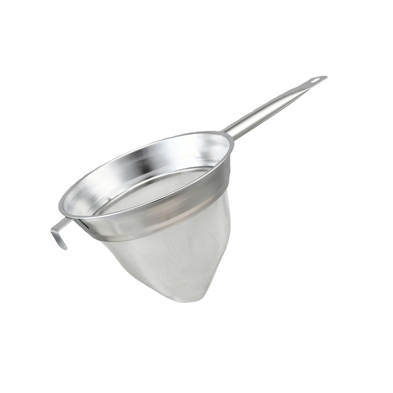 ZEPFJHE Stainless Steel Fine Meshes Conical Strainer Reinforced Bouillon Sieve with Handle for Tea Coffee and Soup Filtering Food Strainer