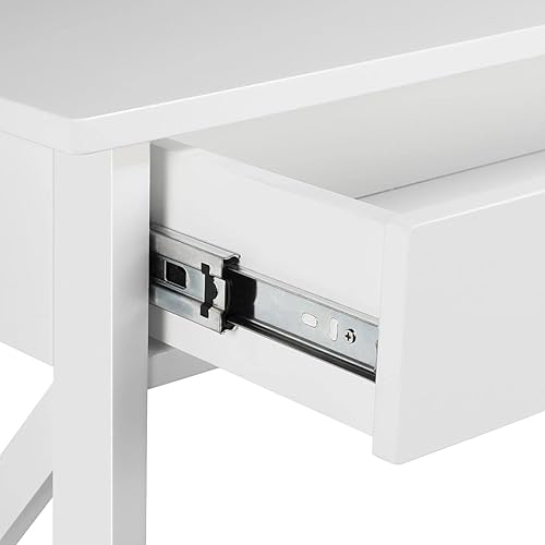 Miniatura 8 de Yaheetech Mesa consola con 1 cajón y 2 estantes de almacenamiento, mesa de sofá estrecha de 3 niveles para entrada, pasillo, sala de estar, 39.5