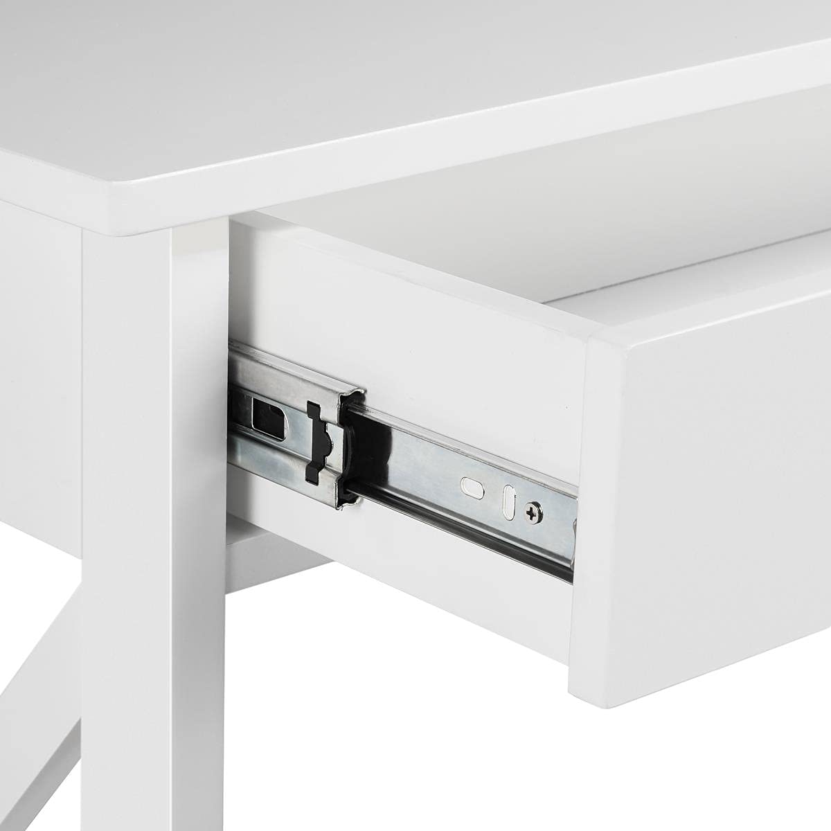 Console Tafel met Lade en Plank Hal Entree Tafel 3-Laags Moderne Decoratieve Zijtafel Sofatafel Onderste Display Plank Zij Accent Tafel Bruin - Costway