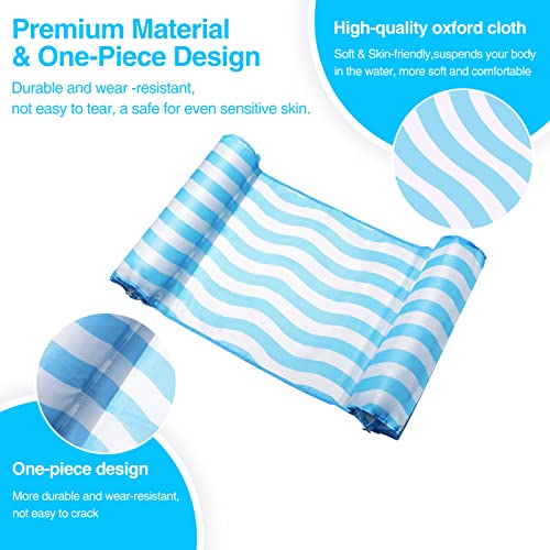 2 Pack Pool Floats Adult Size, 4-In-1 Pool Water Hammock Flotadores Para Adultos For Swimming Pool With Air Pump - Multi Purpose Inflatable Spring Summer Floaties Rafts For Adults #TOP3