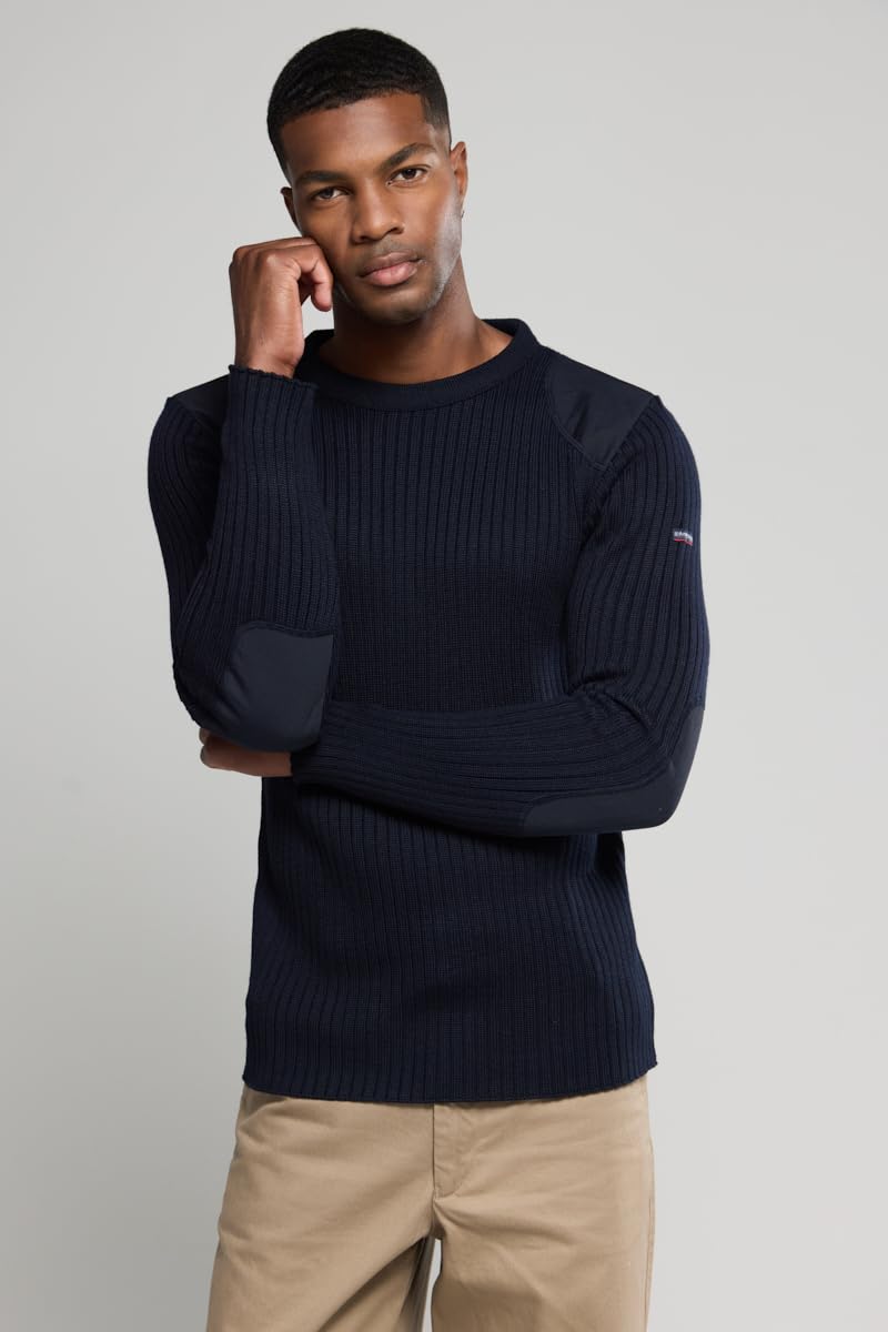 Armor Lux Męski sweter Marin "Binic" Homme, niebieski (D85 Rich Navy Blue D85 Rich Navy), L EU, Niebieski (D85 Rich Navy Blau D85 Rich Navy), L