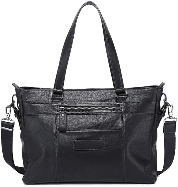 Leather Men's Handbag Casual Crossbody for Computer Business Commuting Briefcase
