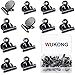 Produktbild Wukong Magnetclips Whiteboard Magnete Klammer, 12 Stück Kleine Magnete Kühlschrank, Starke Magnete für Magnettafel, Mini Magnete Schwarz Magneten Starker Halt für Schule, Büro und Tafel
