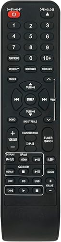 Allimity RRMCGA205AWSA Replacement Remote fit for Sharp Audio System GA205AWSA C