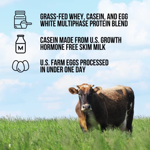 Image of NAKED Protein Powder Blend - Whey, Casein and Egg Protein, Only 4 Ingredients, Non-GMO, No Soy, Gluten Free, No Artificial Sweeteners, Flavors Or Colors, Keto and Paleo Friendly - 3 LB