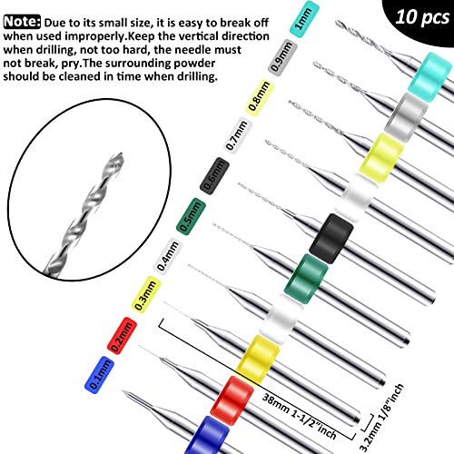 57-Piece Hand Drill Bits Set for DIY Jewelry and Crafts: Includes 46 Micro Twist Bits & 10 PCB Mini Drill Bits (0.1-1mm)