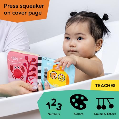 Image of Baby Einstein Ocean Explorers Opus Bath Pals 11-Piece Gift Set, Waterproof Bath Book, Bath Cups, Animal Shape Bath Toys for Baby and Toddler, Ages 3 Months and Up