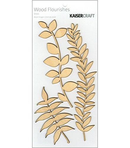 Kaiser Craft Leaves Wooden Shapes Flourish Packs