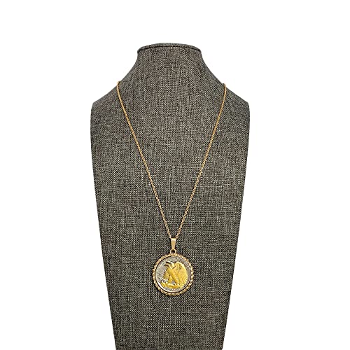 American Coin Treasures Coin Pendant Necklace Walking Liberty Half Dollar– United States Genuine Coin | Eagle Reverse Side| Goldtone 24 Inch Rope Chain | Certificate of Authenticity4