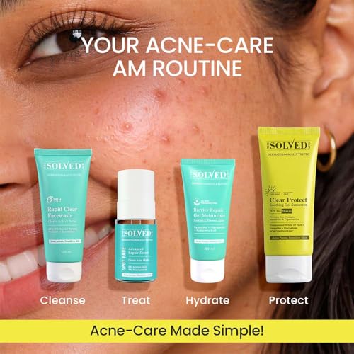 Image of The Solved Skin Clear Protect Sunscreen SPF 50+ PA++++ 50ml | Oil-Free Fluid Gel Sunblock | Lightweight Quick Absorbing | Zero White Cast | New Gen UV Filters | For Acne Prone & Sensitive Skin (50ml)