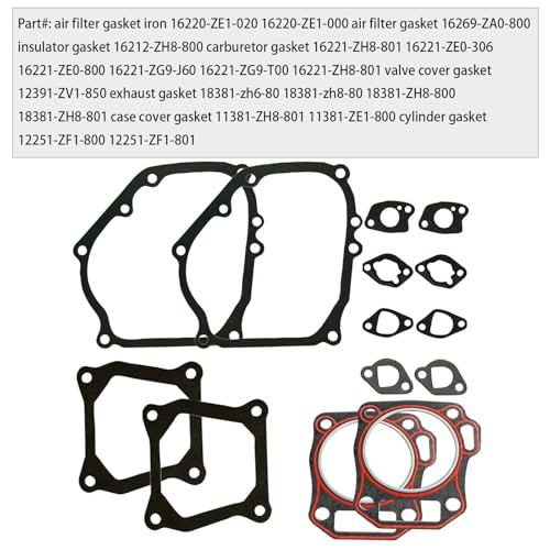 Image of Gasket Kit Compatible with Predator 212cc GX160 GX200 168F and Clone Engines & Generators Cylinder Head Valve Cover Carburetor Muffler Crankcase Gasket with Oil Seals generators Gasket Kit