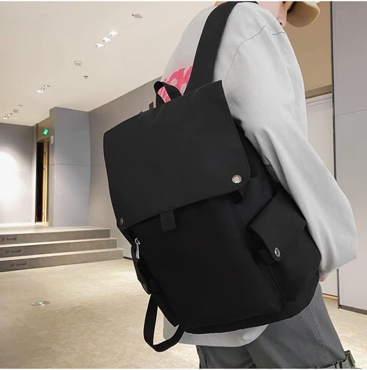 Miniatura 3 de Mochila vintage apta para laptop de 15.6 pulgadas, bolsa de libros retro genial, mochila estética preppy Y2K College Casual Daypack, Negro -,