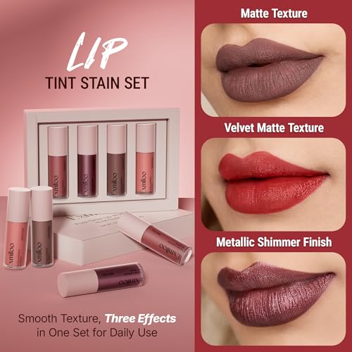 exmiloo Mini Lip Tint Set - 4 Colors, Vegan & Cruelty-Free - Image 3