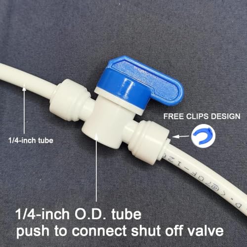 Image of CSI INTERNATIONAL RO Water Purifier Inlet Valve Only 1 /4 inch Qc x 1 /4 inch Thread Ball Valve On /Off RO /UV /UF /TDS Water Purifier Solid Filter Cartridge