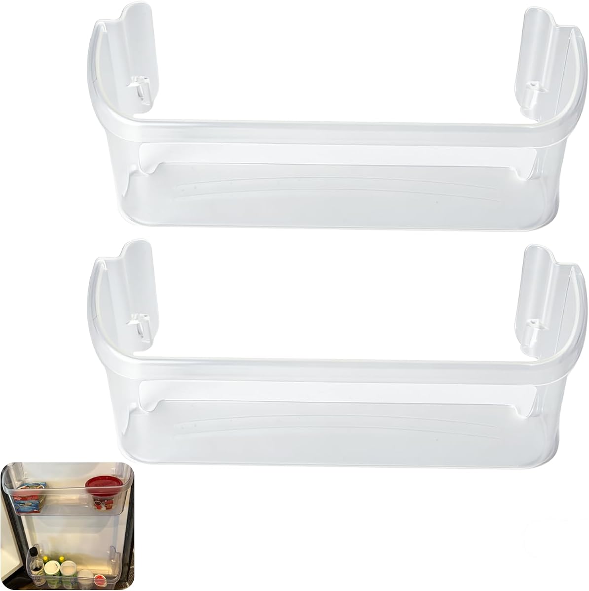 242126602 Refrigerator Door Bin (2 Pack) Compatible with Frigidaire FFSS2615TE0 FFSS2615TP0 FFSS2615TS0 Bottom Door Shelf, Replace 4547407 AP6278233 PS12364199 EAP12364199 Door Shelf Bin