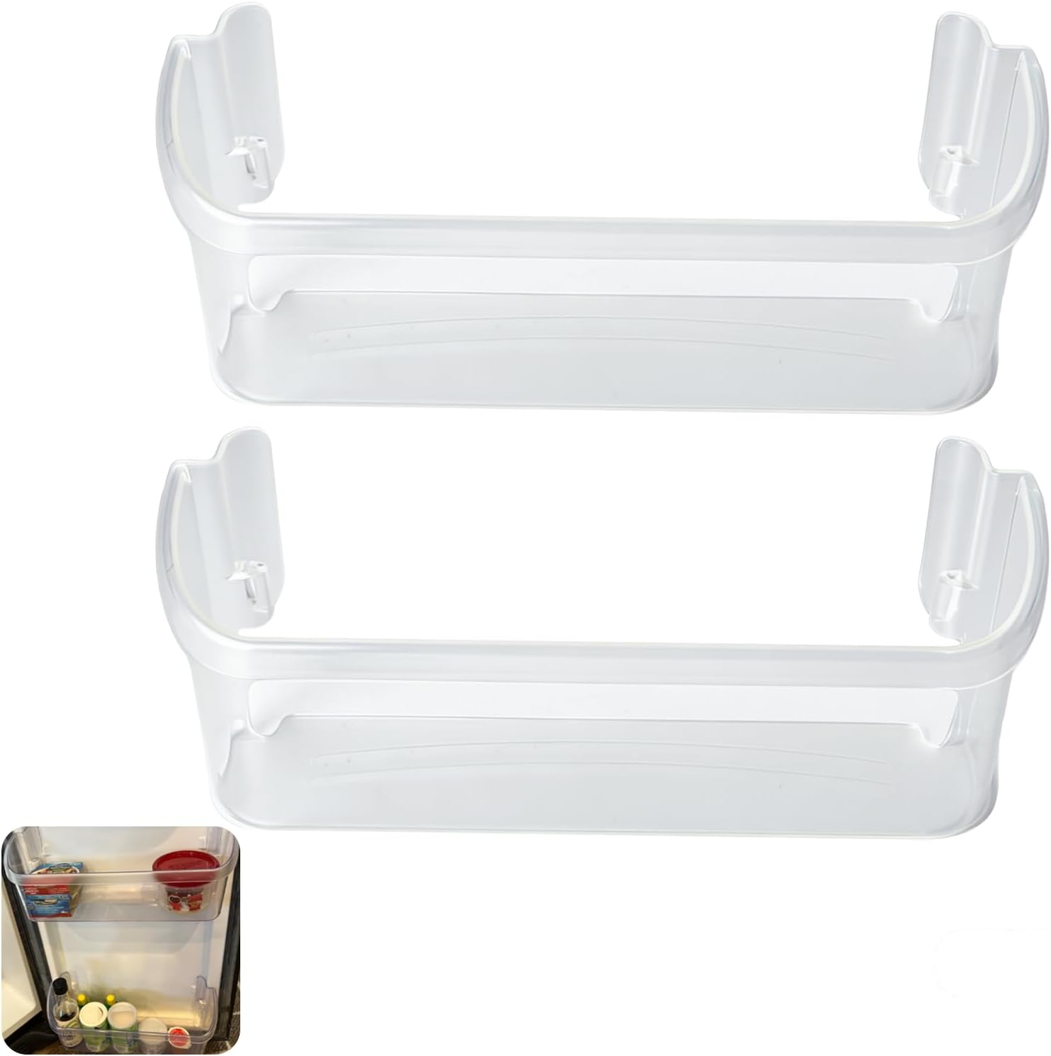 242126602 Refrigerator Door Bin (2 Pack) Compatible with Frigidaire FFSS2615TE0 FFSS2615TP0 FFSS2615TS0 Bottom Door Shelf, Replace 4547407 AP6278233 PS12364199 EAP12364199 Door Shelf Bin