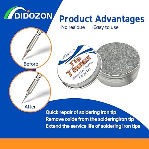 Image of Tip Tinner, Soldering Iron Tip Cleaner and Re-Tinning Solution, 2 oz
