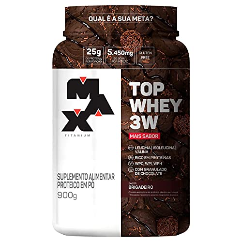 Max Titanium Top Whey 3W - Brigadeiro 900G Max Titanium Top Whey 3W - Brigadeiro 900G