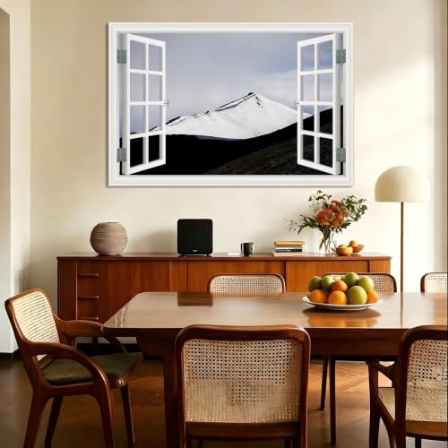 Cuadro lienzo con efecto ventana realista de 20x30cm para salón 2