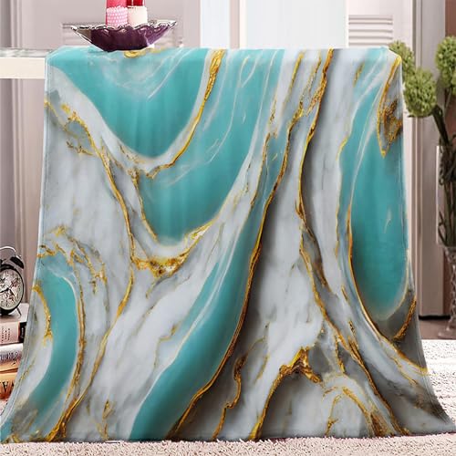 Manta de forro polar para mujeres, hombres y niños, manta súper suave (50 x 60 pulgadas), diseño de estilo jade, manta cómoda, cálida y acogedora, mantas para sofá, cama, manta de TV