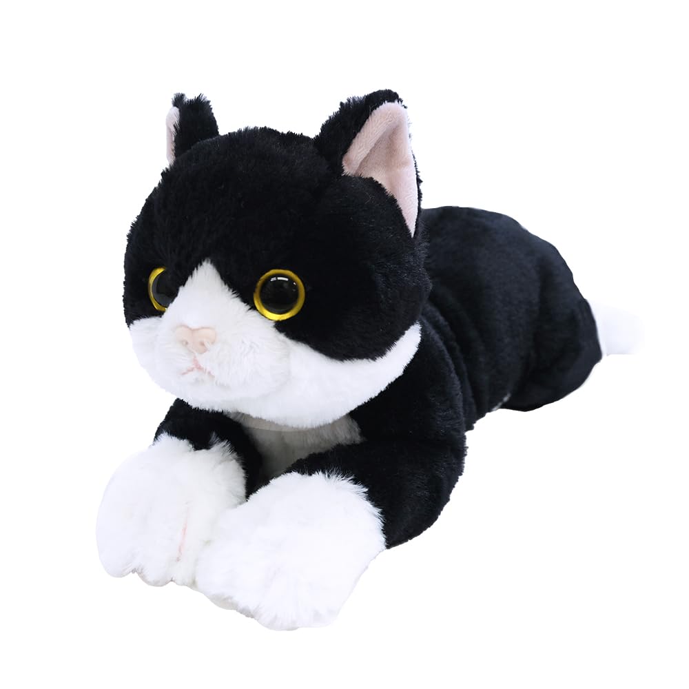 Amazon.co.jp: サンレモン ひざねこ ハチワレ S 13×36×15cm ぬいぐるみ