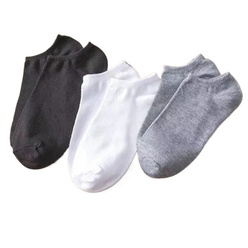 Calcetines tobilleros de algodón y poliéster for mujer | Calcetines Deportivos Mujer Multicolor 5/10 Pares: Calcetines Tobilleros De Algodón Transpirable