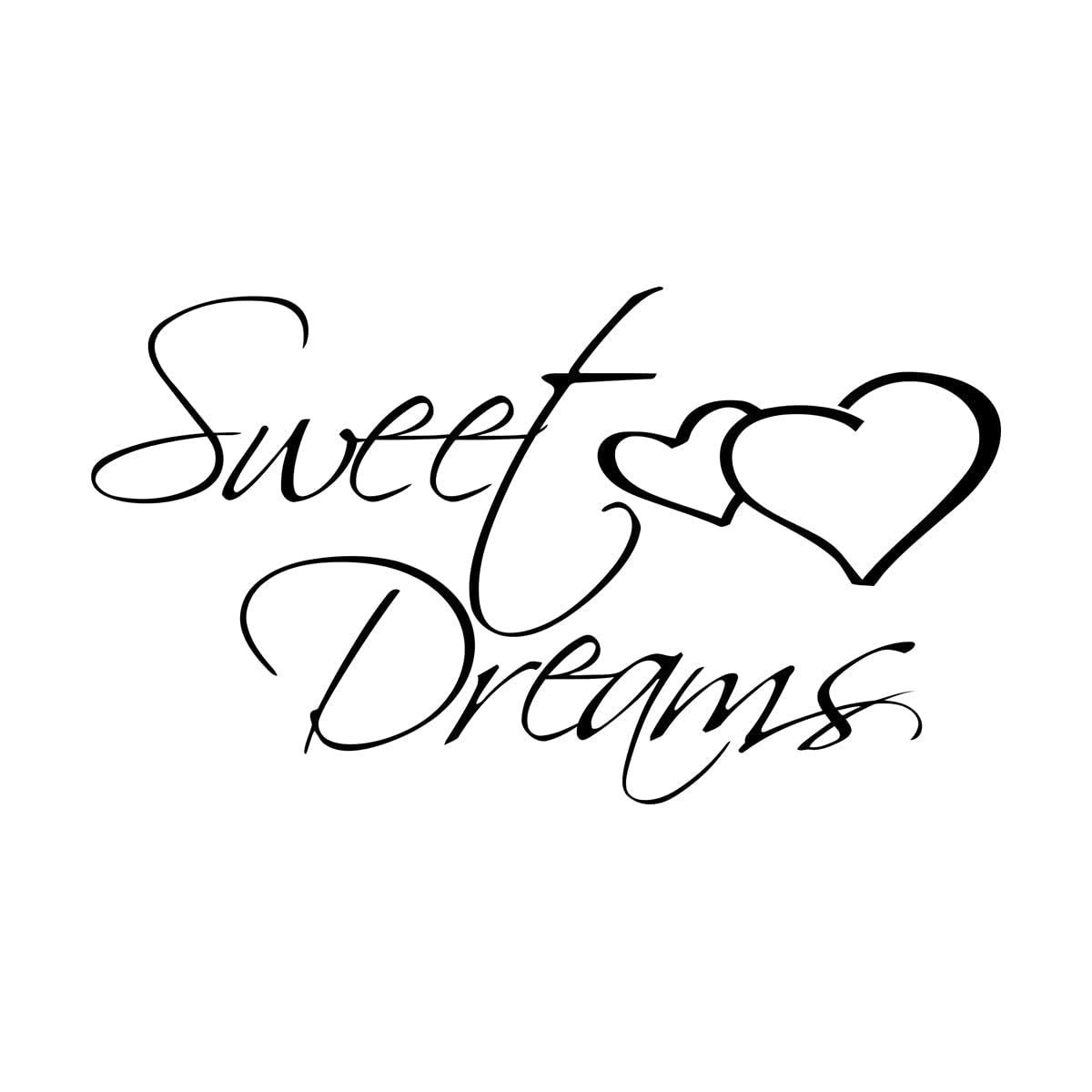 Lzhouting Wall Stickers 6208 Vinyl Wall Decals Sweet Dreams Inspirational Quote Wall Sticker For Home Bedroom Decoration Gift Vinyl Transfer Decals Small - 25X43cm