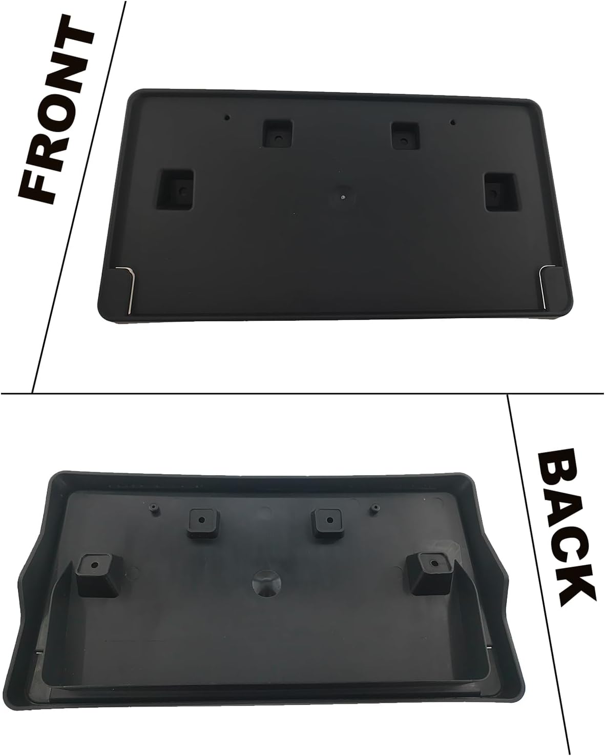 FASTCHE Front Bumper License Tag Plate Frame Bracket Holder Compatible with 2021 2022 2023 2024 2025 Jeep Grand Cherokee L Replace OEM # 68411207AA